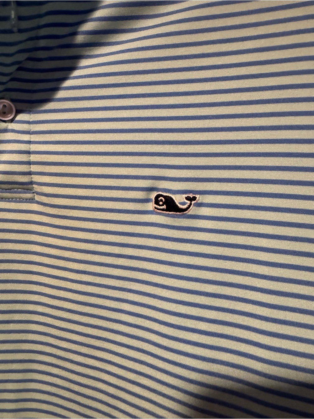 Vineyard Vines Light Blue and Navy Striped Men’s Polo